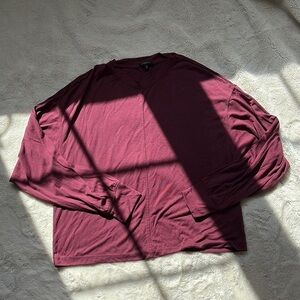 Dynamite Burgendy Long-Sleeved Size Medium Top